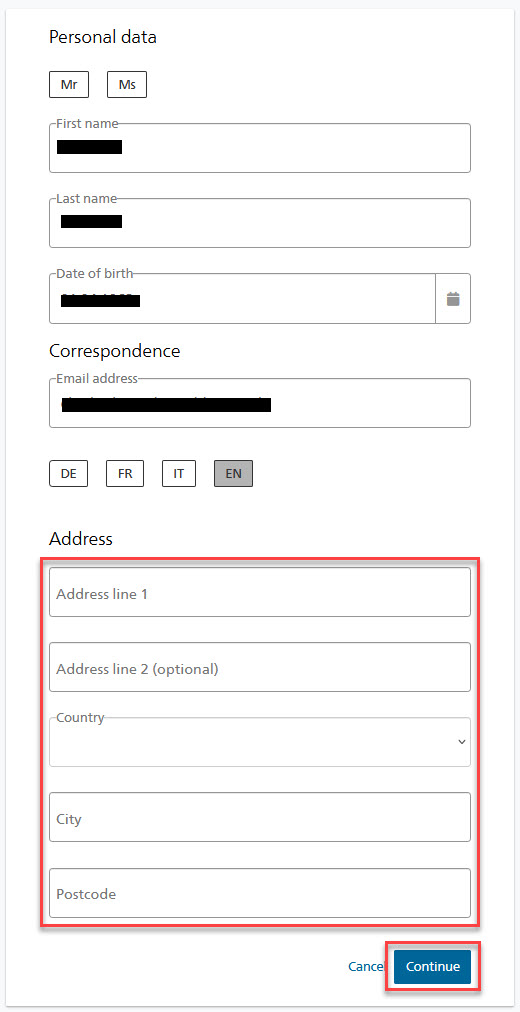 Image for capturing personal data.