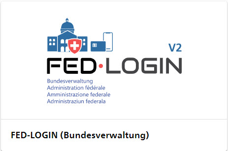 Anzeige der FED-LOGIN anmelde Kachel.